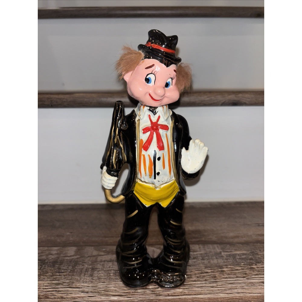 Vintage Ceramic Hobo Removable Head Drink Decanter 9.5"